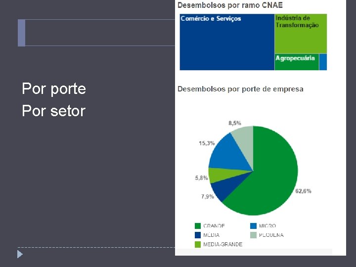 Operações 2015 Por porte Por setor 