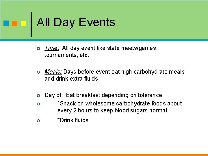 All Day Events ¢ Time: All day event like state meets/games, tournaments, etc. ¢