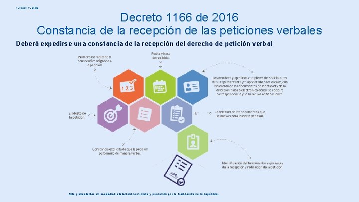 Función Pública Decreto 1166 de 2016 Constancia de la recepción de las peticiones verbales