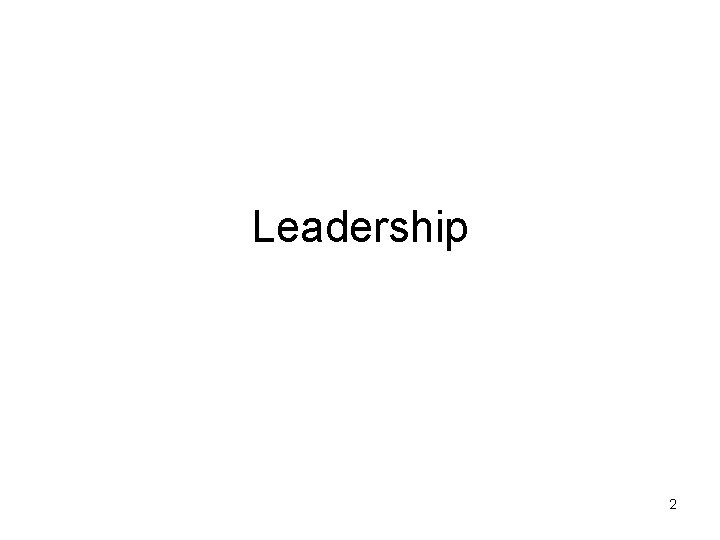 Leadership 2 