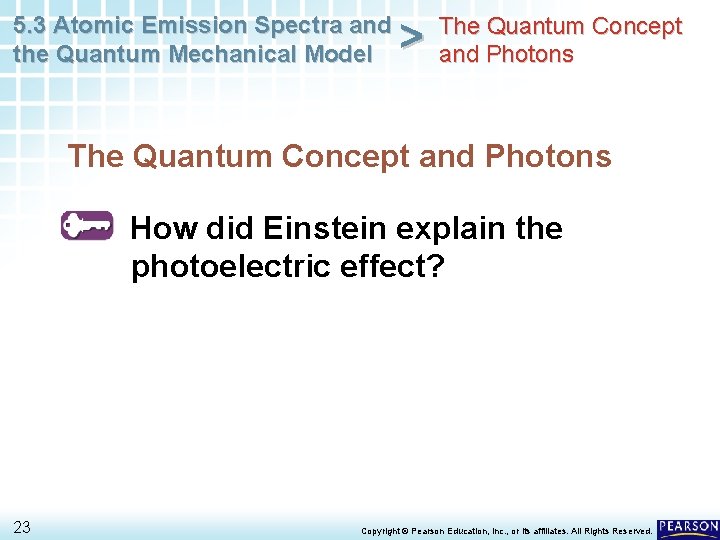 5. 3 Atomic Emission Spectra and the Quantum Mechanical Model > The Quantum Concept 5. 3 Atomic Emission Spectra and the Quantum Mechanical Model > The Quantum Concept