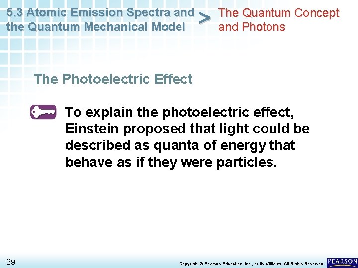 5. 3 Atomic Emission Spectra and the Quantum Mechanical Model > The Quantum Concept 5. 3 Atomic Emission Spectra and the Quantum Mechanical Model > The Quantum Concept