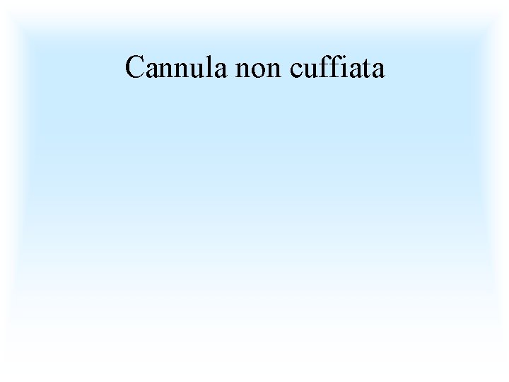 Cannula non cuffiata 