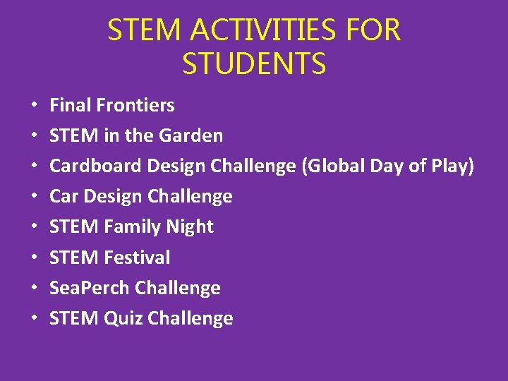STEM ACTIVITIES FOR STUDENTS • • Final Frontiers STEM in the Garden Cardboard Design STEM ACTIVITIES FOR STUDENTS • • Final Frontiers STEM in the Garden Cardboard Design