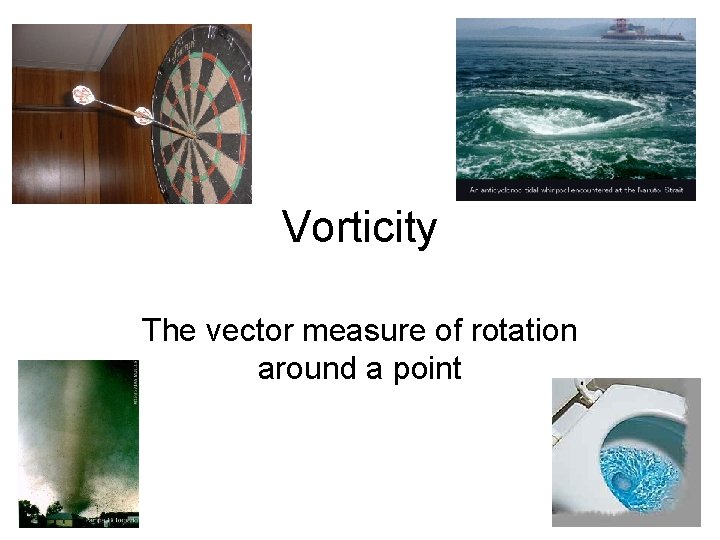 Vorticity The vector measure of rotation around a point Vorticity The vector measure of rotation around a point