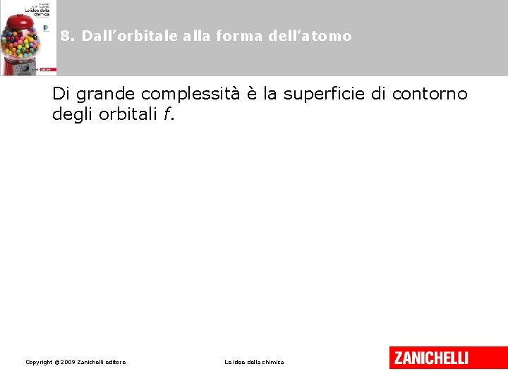 8. Dall’orbitale alla forma dell’atomo Di grande complessità è la superficie di contorno degli