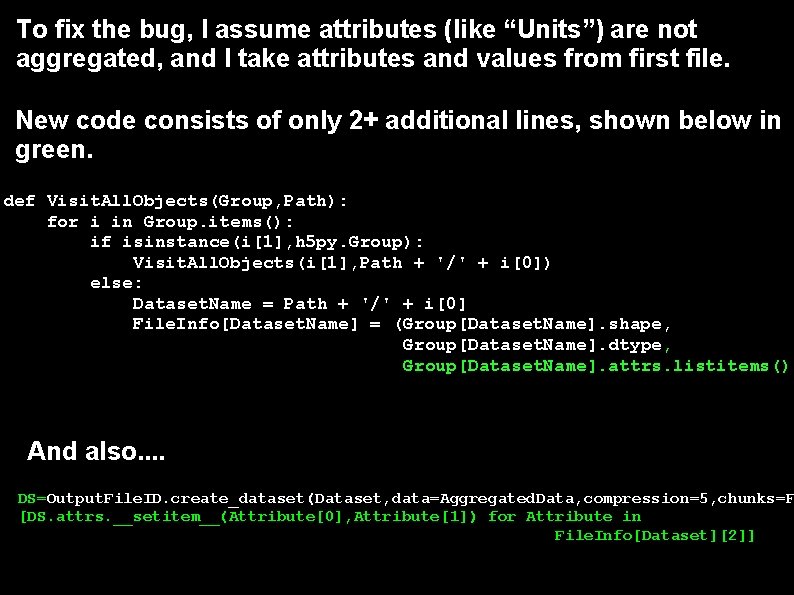 The Python Programming Language and HDF 5 H