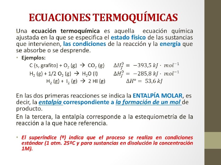 ECUACIONES TERMOQUÍMICAS • 