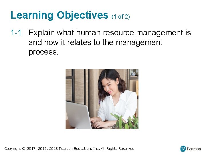 Learning Objectives (1 of 2) 1 -1. Explain what human resource management is and