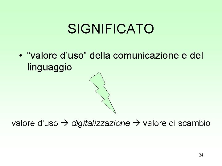 SIGNIFICATO • “valore d’uso” della comunicazione e del linguaggio valore d’uso digitalizzazione valore di SIGNIFICATO • “valore d’uso” della comunicazione e del linguaggio valore d’uso digitalizzazione valore di