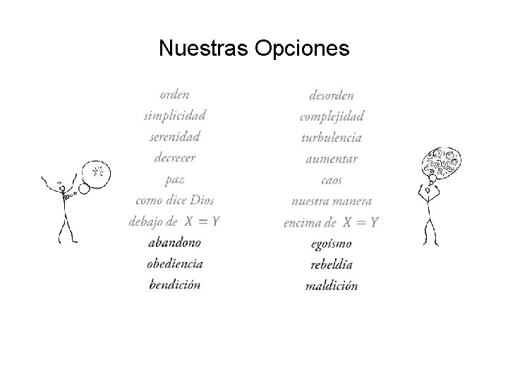 Nuestras Opciones 