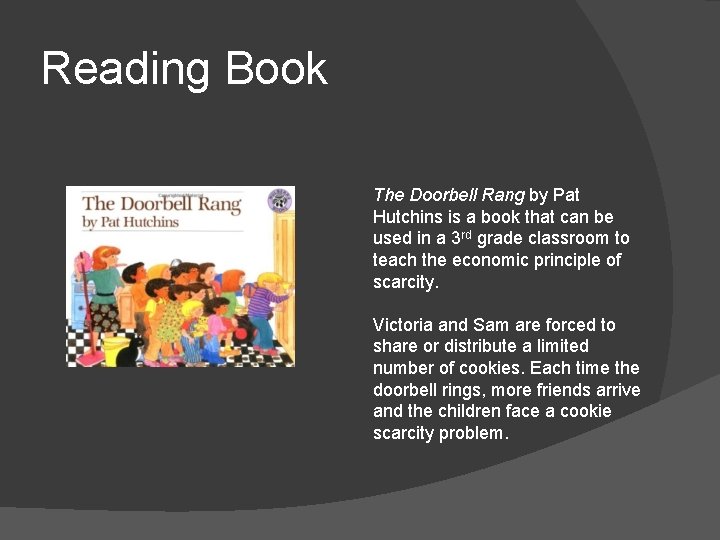 Reading Book The Doorbell Rang by Pat Hutchins is a book that can be