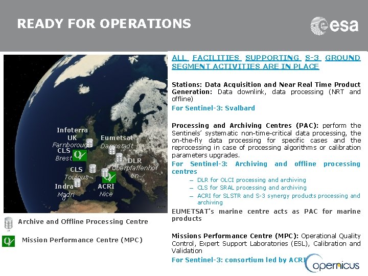 READY FOR OPERATIONS ALL FACILITIES SUPPORTING S-3 GROUND SEGMENT ACTIVITIES ARE IN PLACE Stations: