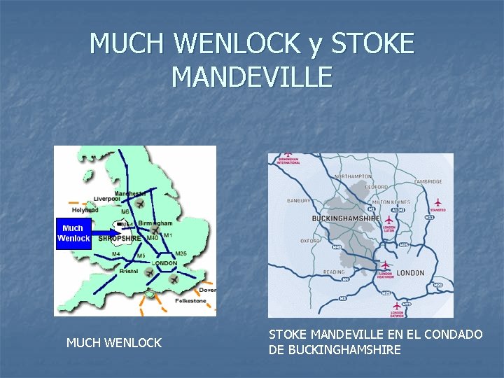 MUCH WENLOCK y STOKE MANDEVILLE MUCH WENLOCK STOKE MANDEVILLE EN EL CONDADO DE BUCKINGHAMSHIRE