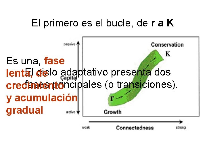 El primero es el bucle, de r a K Es una, fase El de