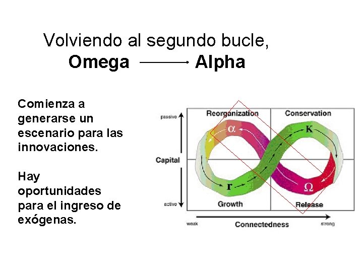 Volviendo al segundo bucle, Omega Alpha Comienza a generarse un escenario para las innovaciones.