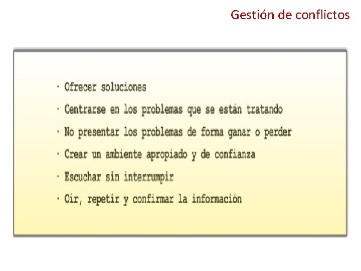 Gestión de conflictos 