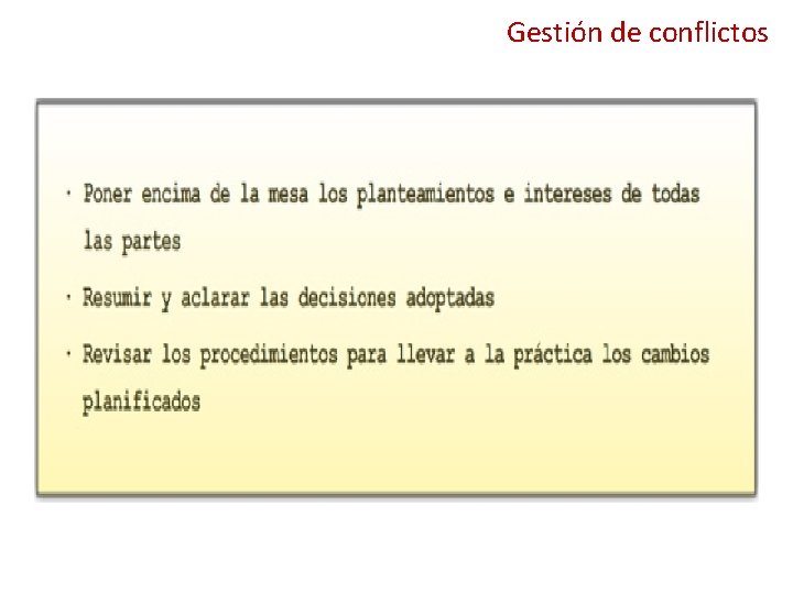 Gestión de conflictos 