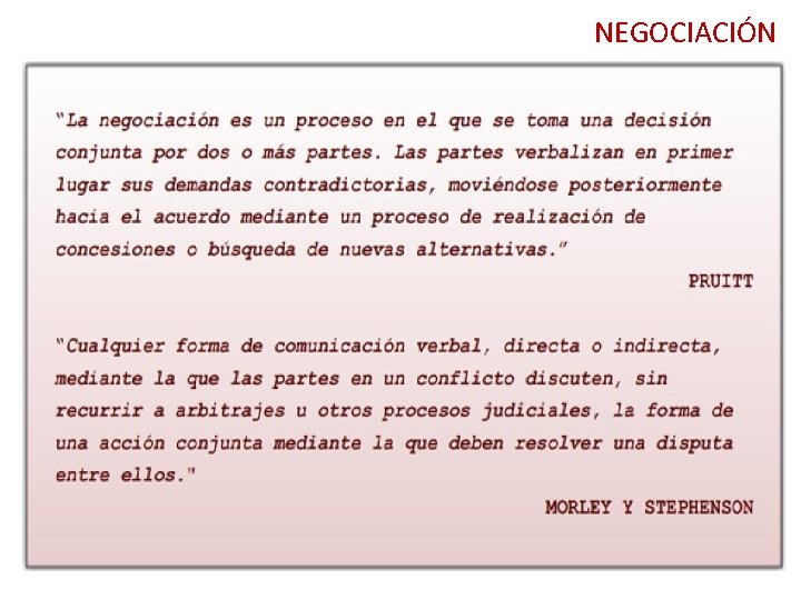 NEGOCIACIÓN NEGOCIACIÓN