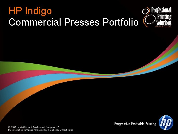 HP Indigo Commercial Presses Portfolio 
