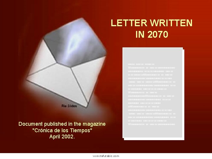 LETTER WRITTEN IN 2070 www www w Wwwwww w w wwwwwwww w w w