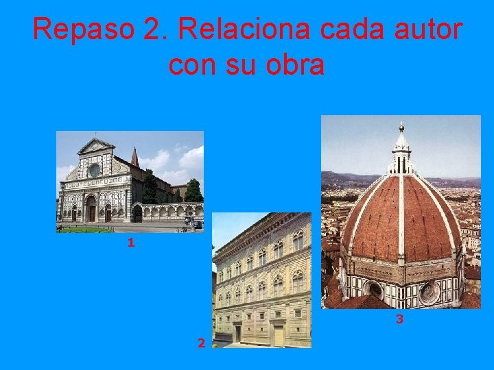 Repaso 2. Relaciona cada autor con su obra 1 3 2 