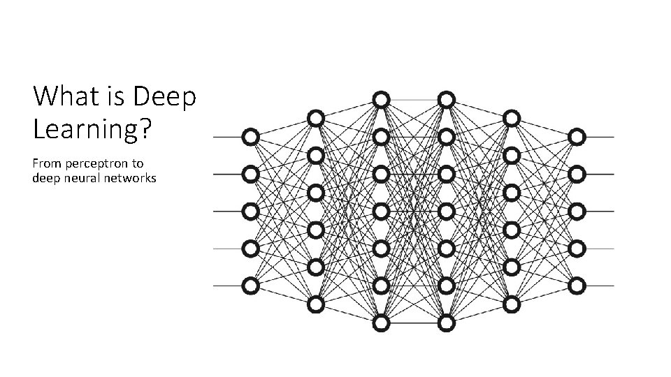 What is Deep Learning? From perceptron to deep neural networks 