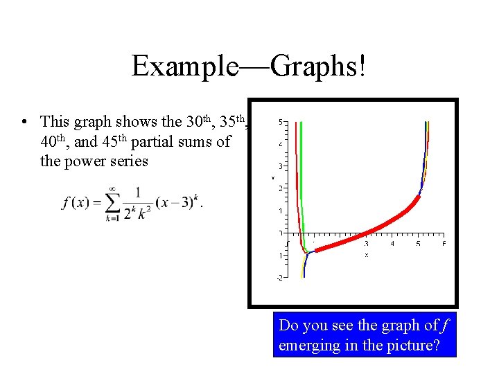 Example—Graphs! • This graph shows the 30 th, 35 th, 40 th, and 45