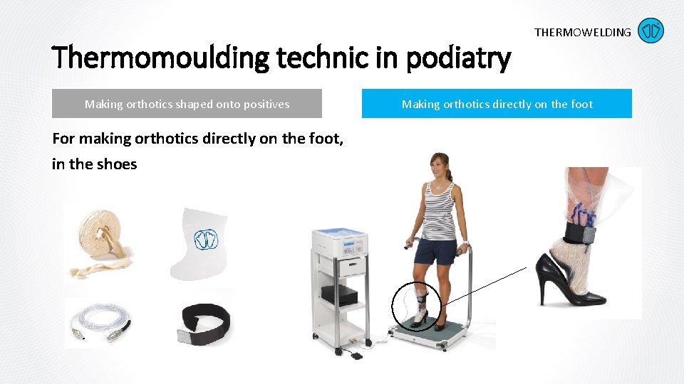 Thermomoulding technic in podiatry Making orthotics shaped onto positives For making orthotics directly on