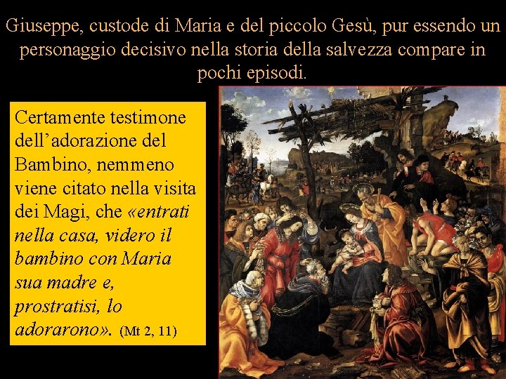 il padre terreno di Ges Sposo della Vergine