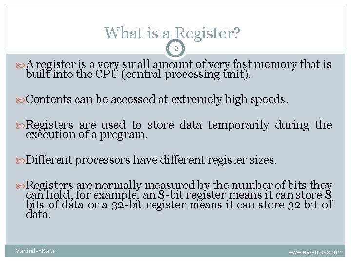 Computer Registers 1 Maninder Kaur Professormanindergmail C Om