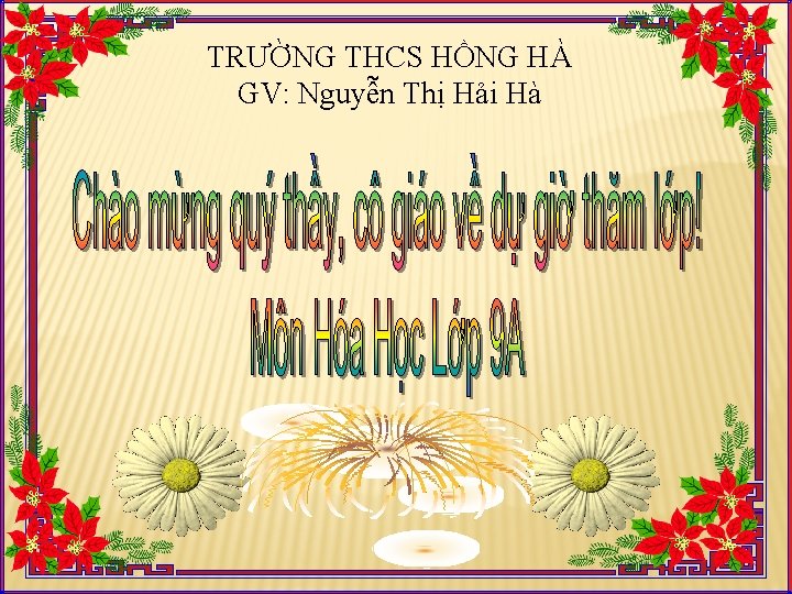 TRƯỜNG THCS HỒNG HÀ GV: Nguyễn Thị Hải Hà 