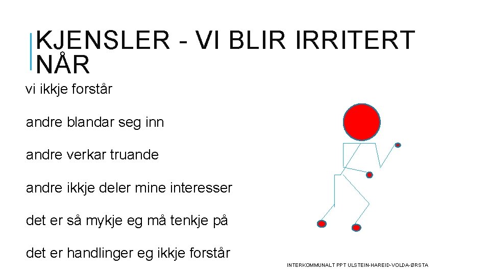 KJENSLER - VI BLIR IRRITERT NÅR vi ikkje forstår andre blandar seg inn andre