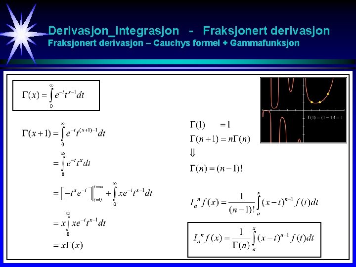 Derivasjon_Integrasjon - Fraksjonert derivasjon – Cauchys formel + Gammafunksjon 