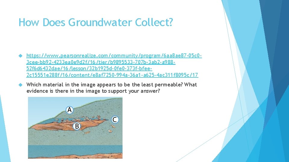 How Does Groundwater Collect? https: //www. pearsonrealize. com/community/program/6 aa 8 ae 87 -05 c