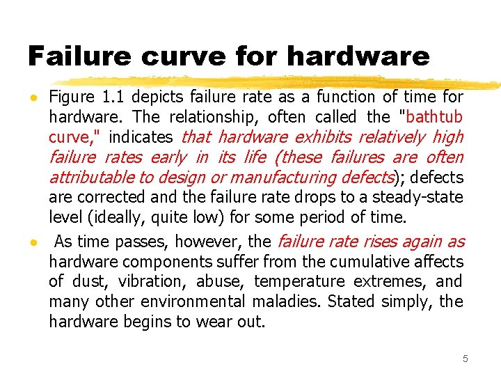 Failure curve for hardware · Figure 1. 1 depicts failure rate as a function