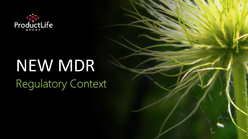 NEW MDR Regulatory Context 