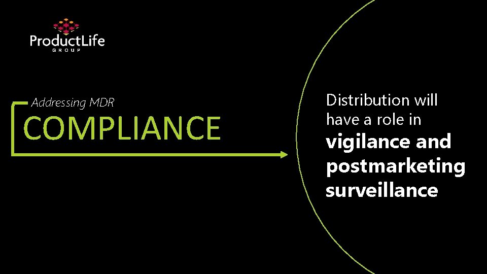 Addressing MDR COMPLIANCE Distribution will have a role in vigilance and postmarketing surveillance 