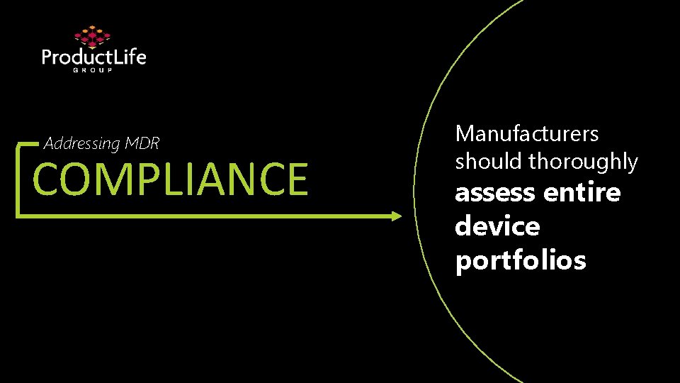 Addressing MDR COMPLIANCE Manufacturers should thoroughly assess entire device portfolios 