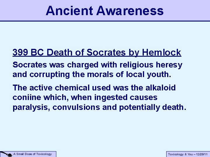 Ancient Awareness 399 BC Death of Socrates by Hemlock Socrates was charged with religious Ancient Awareness 399 BC Death of Socrates by Hemlock Socrates was charged with religious