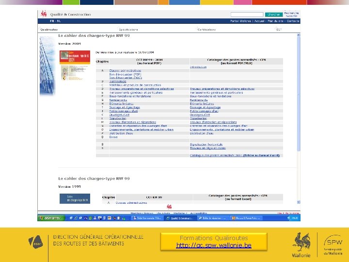 Formations Qualiroutes http: //qc. spw. wallonie. be Formations Qualiroutes http: //qc. spw. wallonie. be