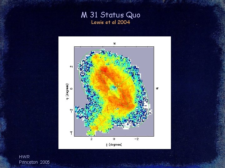 M 31 Status Quo Lewis et al 2004 HWR Princeton 2005 M 31 Status Quo Lewis et al 2004 HWR Princeton 2005