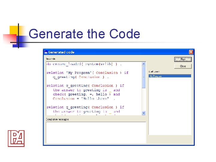 Generate the Code 