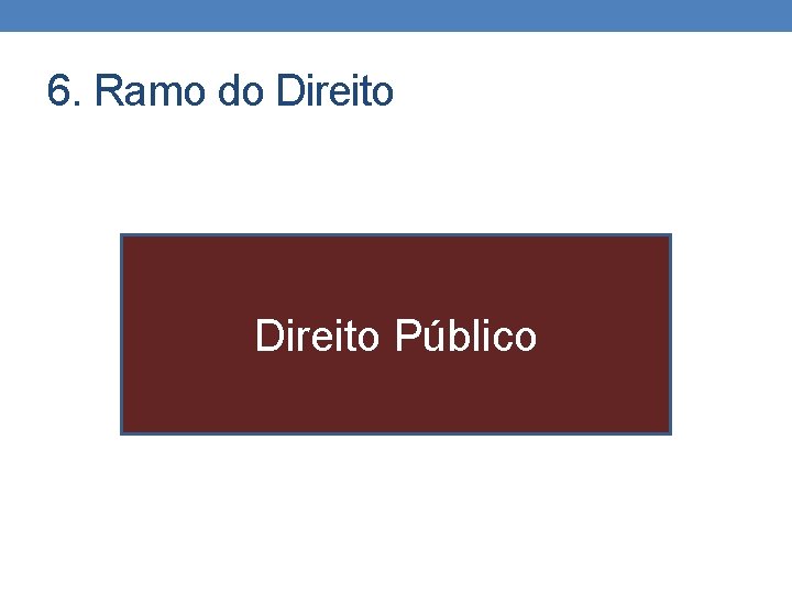 6. Ramo do Direito Público 