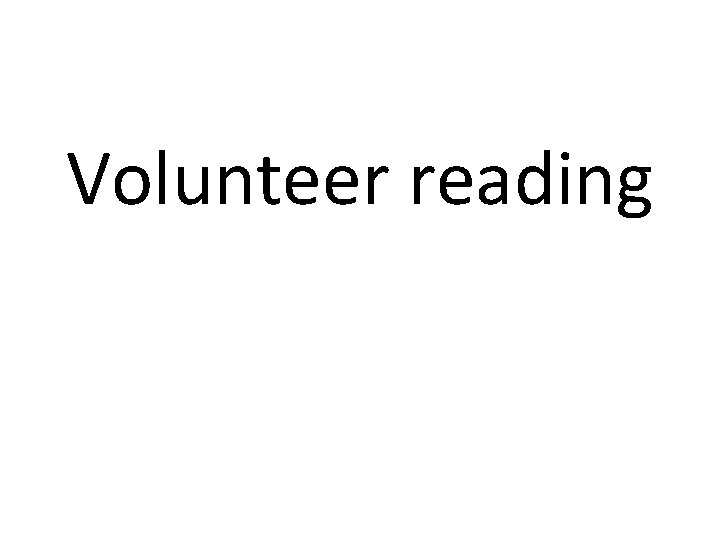 Volunteer reading 