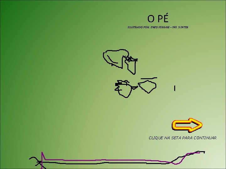 O PÉ ILUSTRADO POR: ENZO FERRARI – INF. 5 INTER CLIQUE NA SETA PARA