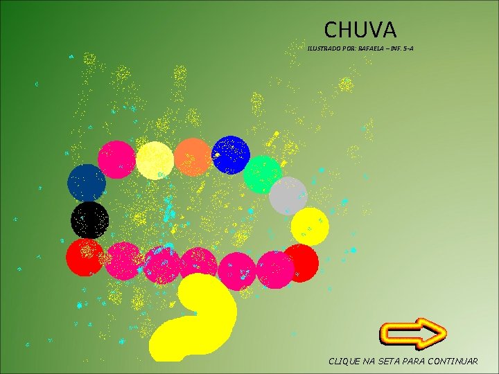 CHUVA ILUSTRADO POR: RAFAELA – INF. 5 -A CLIQUE NA SETA PARA CONTINUAR 