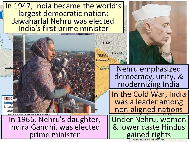 In 1947, India became the world’s Title largest democratic nation; Jawaharlal Nehru was elected