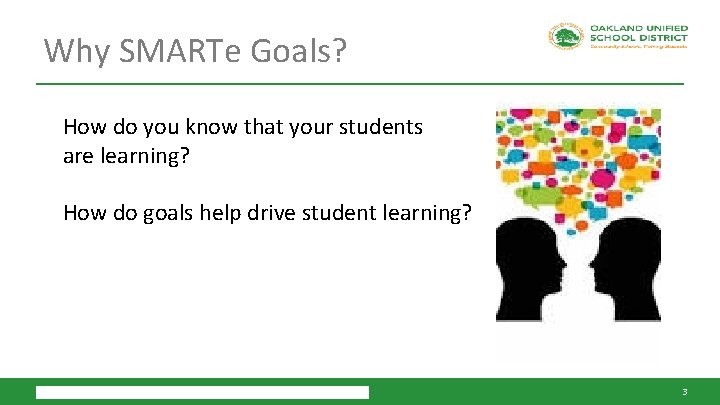 Why SMARTe Goals? How do you know that your students are learning? How do