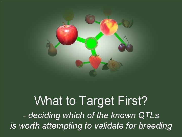 What to Target First? - deciding which of the known QTLs is worth attempting